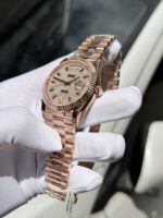 Rolex Day-Date Gold Wrapped Replica Watch With Moissanite Full DIal GM V2 40mm - Image 5