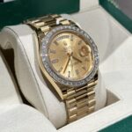 Rolex Day-Date Replica Watch Gold Wrapped Moissanite Baguette Diamond 40mm - Image 4