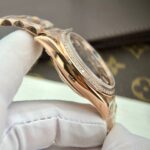 Rolex Replica Watch Day-Date Gold Wrapped Moissanite Diamonds Eisenkiesel Dial GS Factory 40mm - Image 6