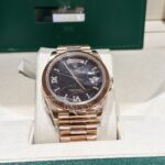 Rolex Rep 11 Watch Day-Date Rose Gold Wrapped Lava Dial 40mm - Image 3