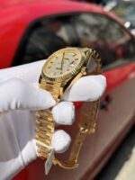 Rolex Day-Date Solid Gold Wrapped Replica Watch With Moissanite 40mm - Image 5