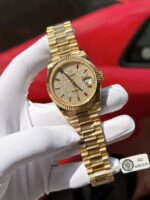 Rolex Day-Date Solid Gold Wrapped Replica Watch With Moissanite 40mm - Image 2