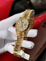 Rolex Day-Date Solid Gold Wrapped Replica Watch With Moissanite 40mm - Image 4