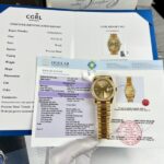 Rolex Day-Date Gold Wrapped Replica Watch With Moissanite Diamonds GM V2 40mm