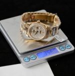 Rolex Day-Date Best Copies Watch 18K Gold Wrapped + Moissanite Diamonds Weight 159Gram QF 36mm - Image 2