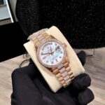 Rolex Day-Date Replica Watch Gold Wrapped Moissanite Diamonds Hong Kong 36mm - Image 4