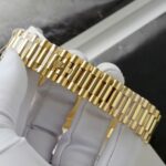 Rolex Day-Date Replica Watch Gold Wrapped + Moissanite Diamonds Weight 173 Gram 40mm - Image 8