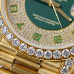 Rolex Day-Date Replica Watch Gold Wrapped + Moissanite Diamonds Weight 173 Gram 40mm - Image 6