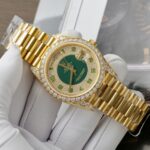 Rolex Day-Date Replica Watch Gold Wrapped + Moissanite Diamonds Weight 173 Gram 40mm - Image 2