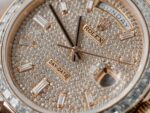 Rolex Day-Date Gold Wrapped + Moissanite Baguette Diamonds Replica Watch GMF 40mm - Image 5
