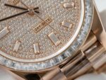 Rolex Day-Date Gold Wrapped + Moissanite Baguette Diamonds Replica Watch GMF 40mm - Image 6