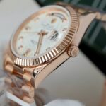 Rolex Day-Date Custom Rose Gold Wrapped + Dial Moissanite Diamonds 40mm - Image 9