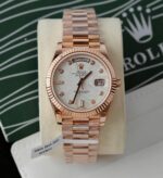 Rolex Day-Date Custom Rose Gold Wrapped + Dial Moissanite Diamonds 40mm - Image 3