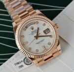 Rolex Day-Date Custom Rose Gold Wrapped + Dial Moissanite Diamonds 40mm - Image 6