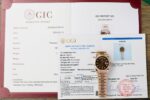 Rolex Day-Date Imitation Watches 18K Gold Wrapped Chocolate Dial 36mm