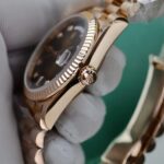 Rolex Day-Date Imitation Watches 18K Gold Wrapped Chocolate Dial 36mm - Image 6