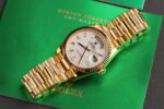 Rolex Day-Date Replica Watch Dial Mother Of Pearl Custom Gold Wrapped 36mm - Image 5