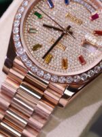 Rolex Day-Date Copies Watches Moissanite Diamonds + 18K Gold Wrapped Custom GM Factory 40mm - Image 8