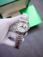 Rolex Day-Date Best Copies Watch Meteorite Wial Custom Diamonds Moissanite Baguette 40mm - Image 4