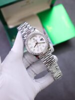 Rolex Day-Date Best Copies Watch Meteorite Wial Custom Diamonds Moissanite Baguette 40mm - Image 3