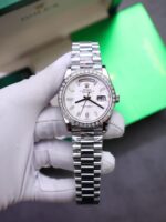 Rolex Day-Date Best Copies Watch Meteorite Wial Custom Diamonds Moissanite Baguette 40mm - Image 2