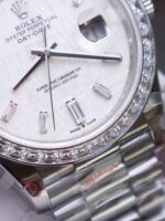 Rolex Day-Date Best Copies Watch Meteorite Wial Custom Diamonds Moissanite Baguette 40mm - Image 8