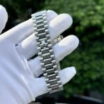 Rolex Day-Date Replica Watch Custom Mother Of Pearl & Moissanite Diamonds Baguetee 40mm - Image 6