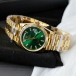 Rolex Day-Date Dial Green Copies Watch Weight 160gram Custom Gold Wrapped 36mm - Image 4