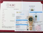 Rolex Day-Date Dial Green Ombre Copies Watch Gold Wrapped + Diamonds Moissanite Custom 36mm