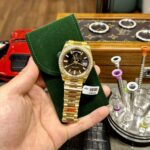 Rolex Day-Date Clone Watch Black Dial Moissanite Diamonds Custom 40mm - Image 3