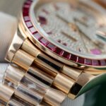 Rolex Best Replica Watch Day-Date Custom Ruby Red & Baguette Moissanite Diamonds GM Factory 40mm - Image 5