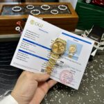 Rolex Day-Date Fake Watches Yellow Dial Moissanite Diamonds EW Factory 40mm