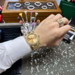 Rolex Day-Date Fake Watches Yellow Dial Moissanite Diamonds EW Factory 40mm - Image 5