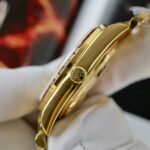 Rolex Day-Date Replica Watch Ruby Red + Moissanite Diamonds Gold Wrapped GM Factory 40mm - Image 7