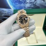 Rolex Fake Watch Day-Date Rose Gold Lava Dial BP Factory 40mm