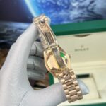 Rolex Fake Watch Day-Date Rose Gold Lava Dial BP Factory 40mm - Image 5