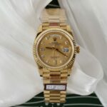Rolex Day-Date M128238 Copies Watch Yellow Dial Weight 159Gram QF Factory 36mm