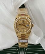 Rolex Day-Date M128238 Copies Watch Yellow Dial Weight 159Gram QF Factory 36mm