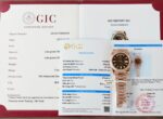 Rolex Day-Date Chocolate Dial Copies Watches Gold Wrapped + Moissanite Dial Markers Custom 40mm