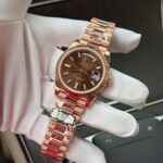 Rolex Day-Date Dial Chocolate Copies Watch 18K Gold Wrapped Weight 186Gram QF 40mm - Image 4