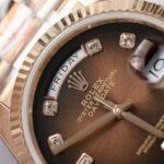 Rolex Day-Date Dial Chocolate Imitation Watches Weight 159 Grams QF Factory 36mm - Image 4