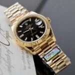 Rolex Day-Date Black Dial Knock Off Watches Weight 184 Grams QF Factory 40mm - Image 3