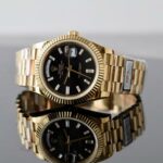 Rolex Day-Date Black Dial Knock Off Watches Weight 184 Grams QF Factory 40mm - Image 4