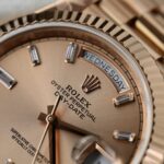Rolex Day-Date Pink Sundust Dial Replica Watches Weight 186 Grams QF Factory 40mm - Image 4