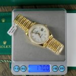 Rolex Day-Date MOP Dial Imitation Watches 18K Gold Wrapped + Bezel Moissanite Diamonds GM Factory 40mm - Image 2