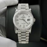 Rolex Day-Date Dial MOP Best Replica Watch Custom Moissanite Diamonds 36mm - Image 2