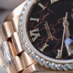 Rolex Day-Date Eisenkiesel Dial Copies Watch Gold Wrapped + Diamonds Moissanite GM Factory 36mm - Image 5