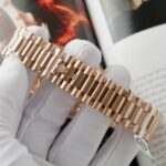 Rolex Day-Date Eisenkiesel Dial Copies Watch 18K Gold Wrapped Custom QF 36mm - Image 9