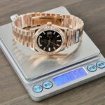 Rolex Day-Date Eisenkiesel Dial Copies Watch 18K Gold Wrapped Custom QF 36mm - Image 2