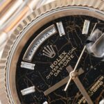 Rolex Day-Date Eisenkiesel Dial Copies Watch 18K Gold Wrapped Custom QF 36mm - Image 5